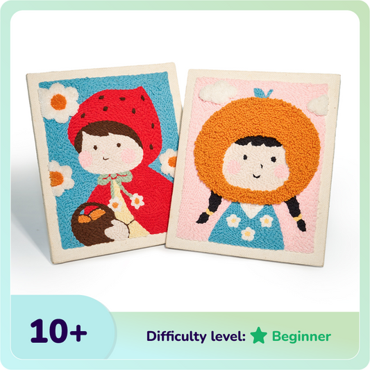 Little Red Riding Hood & Baby Orange Punch Needle Bundle