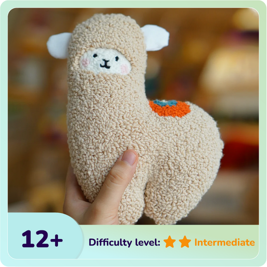 Milo, Coco, Lumi The Alpaca Plush Toy Punch Needle Kit