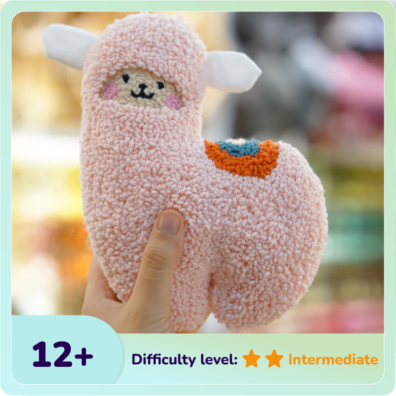 Milo, Coco, Lumi The Alpaca Plush Toy Punch Needle Kit